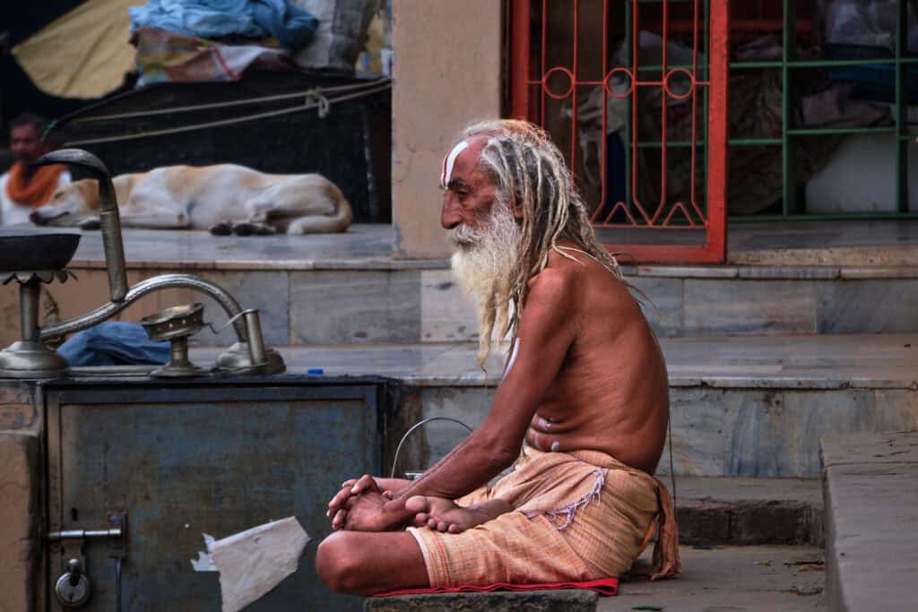 Amid the constant movement of Varanasi, moments of complete stillness quietly emerge.