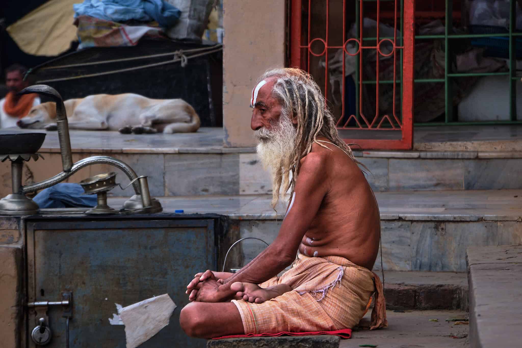 Amid the constant movement of Varanasi, moments of complete stillness quietly emerge.